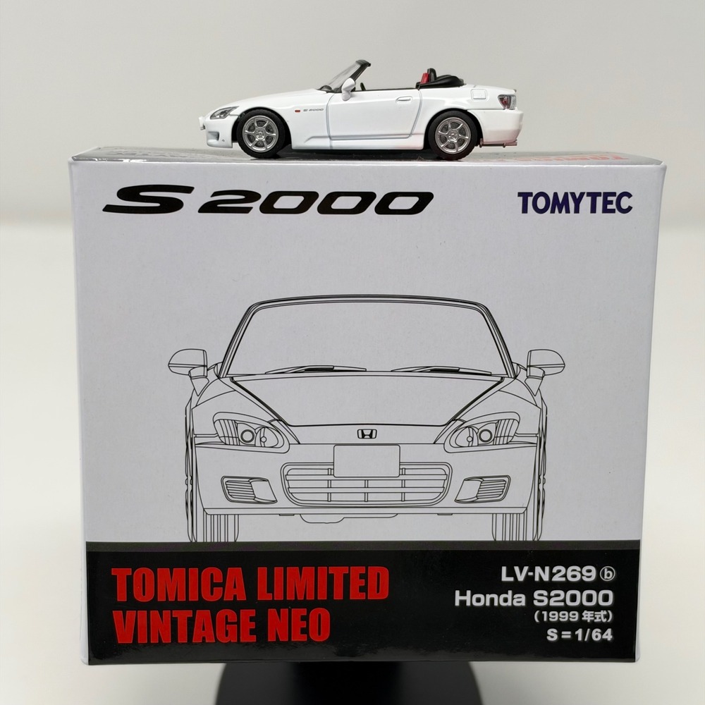 Tomica Limited Vintage Neo Honda S2000 White 1:64 Diecast Car LV-N269b Tomytec
